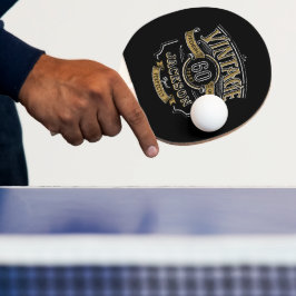 Raquete De Ping Pong Vintage Personalizada Idade para Perfecção Anivers
