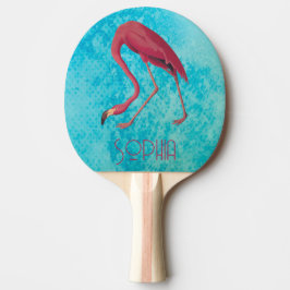 Raquete De Ping Pong Vintage Pink Flamingo
