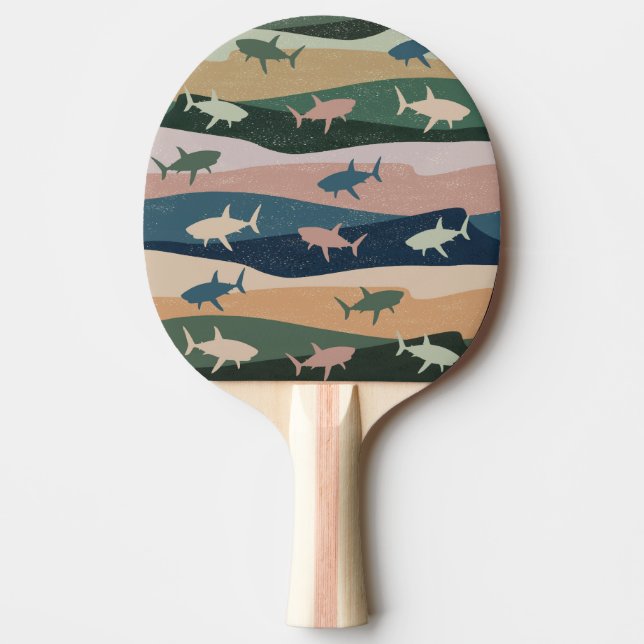 RAQUETE DE PING PONG VINTAGE SHARK WAVE (Frente)