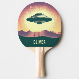 Raquete De Ping Pong Vintage UFO em Sunset Personalizado