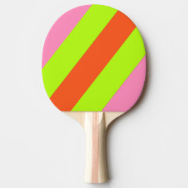 Raquete De Ping Pong VISÍVEL ALTO e Listras Cor-de-Rosa Ousadas