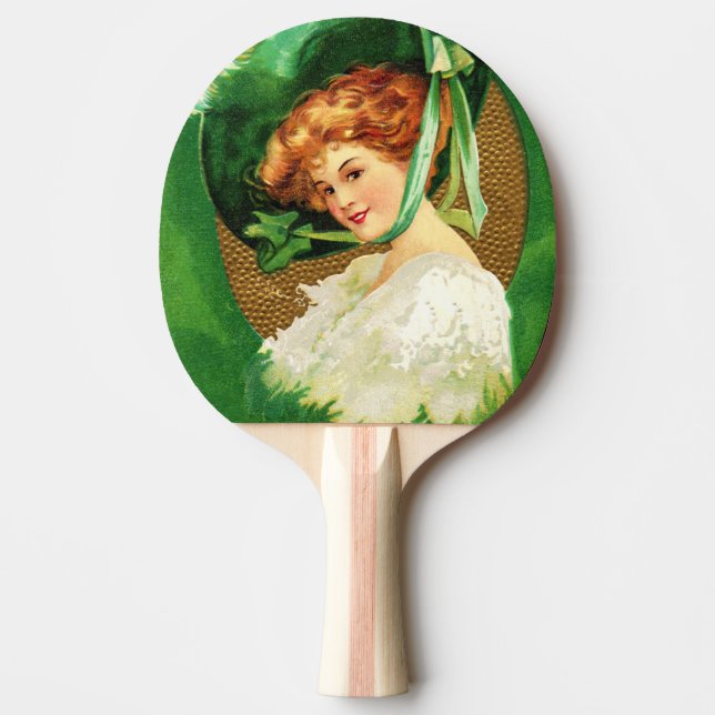 Raquete De Ping Pong Visto de queda do verde (Frente)