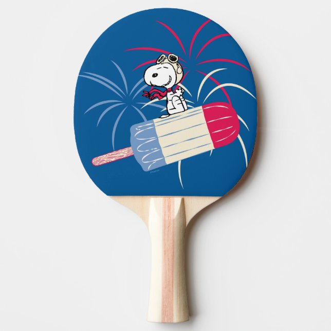 Raquete De Ping Pong Voando Ace Snoopy na Pop de gelo (Frente)