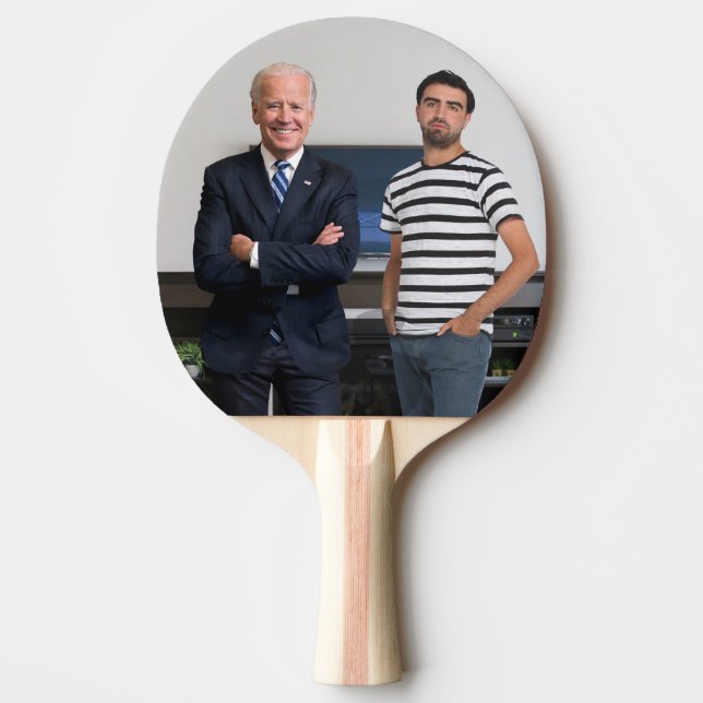 Raquete De Ping Pong Você Conheceu o Presidente Joe Biden | Adicione su (Frente)
