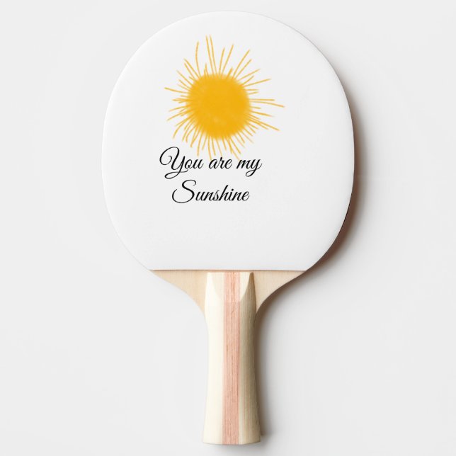 Raquete De Ping Pong você é meu raio solar amarelo alaranjado raios sol (Frente)