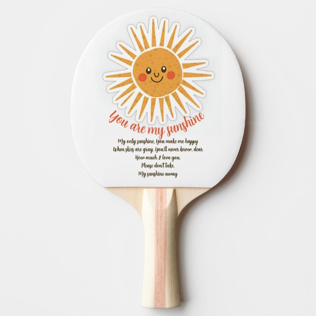 Raquete De Ping Pong Você é minha letra de sol (Frente)