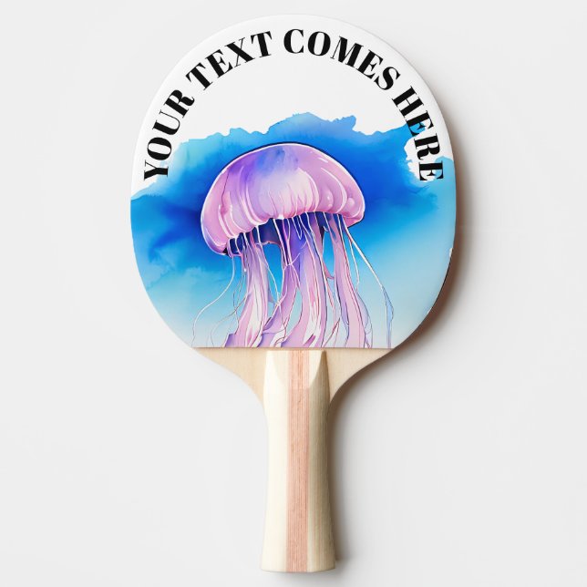 Raquete De Ping Pong Watercolor Series: Jellyfish 2 (Frente)