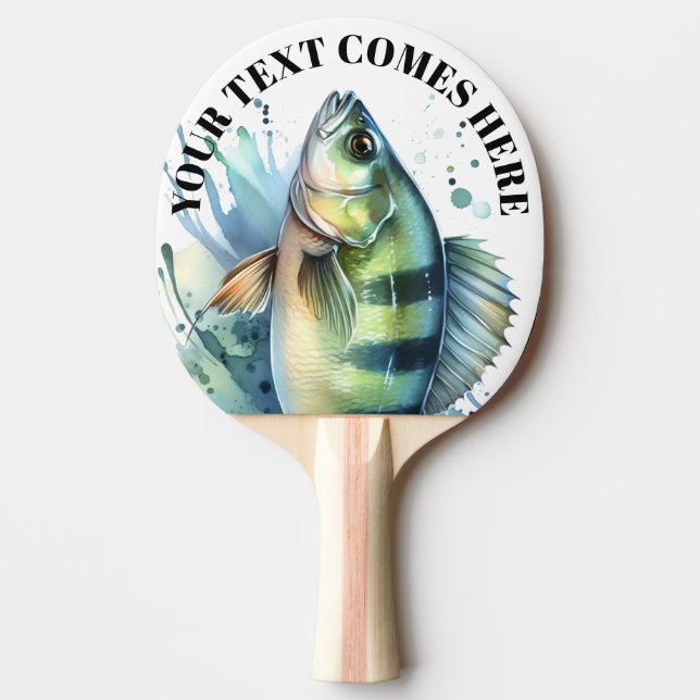 Raquete De Ping Pong Watercolor Series: Perch (Frente)