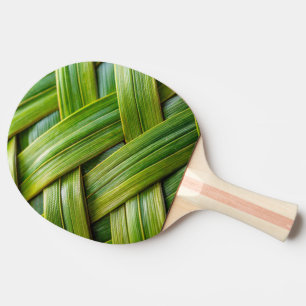 Raquete De Ping Pong Weave verde fresca de bambu