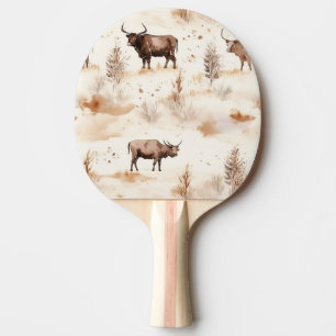 Raquete De Ping Pong West Highland Cows Cowboy