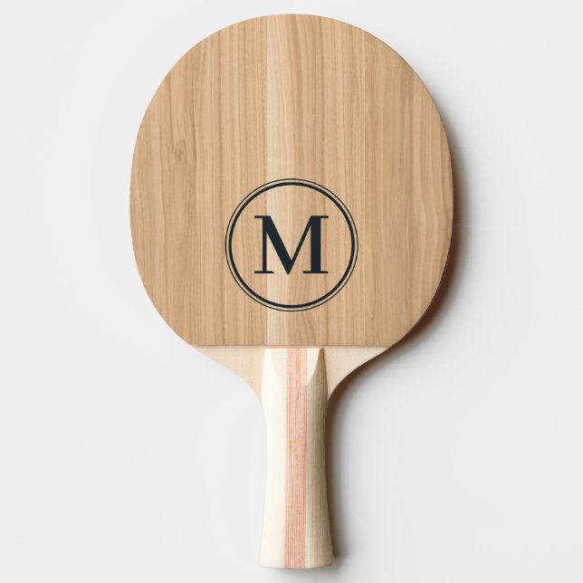 Raquete De Ping Pong White Oak Wood Monogram (Verso)