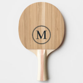 Raquete De Ping Pong White Oak Wood Monogram