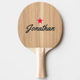 Raquete De Ping Pong White Oak Wood Vintage Star Signature