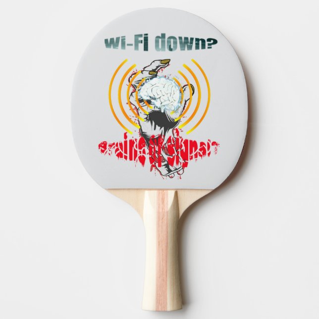 Raquete De Ping Pong Wi-Fi desligado? Cérebros ou sinal? Wi-Fi desligad (Frente)