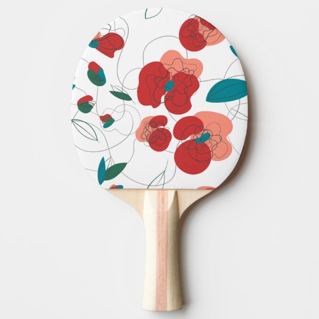 Raquete De Ping Pong Wildflower Wonderland | Fluxos estilizados (Frente)