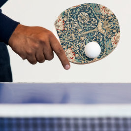 Raquete De Ping Pong William Morris Antique Honeysuckle Floral