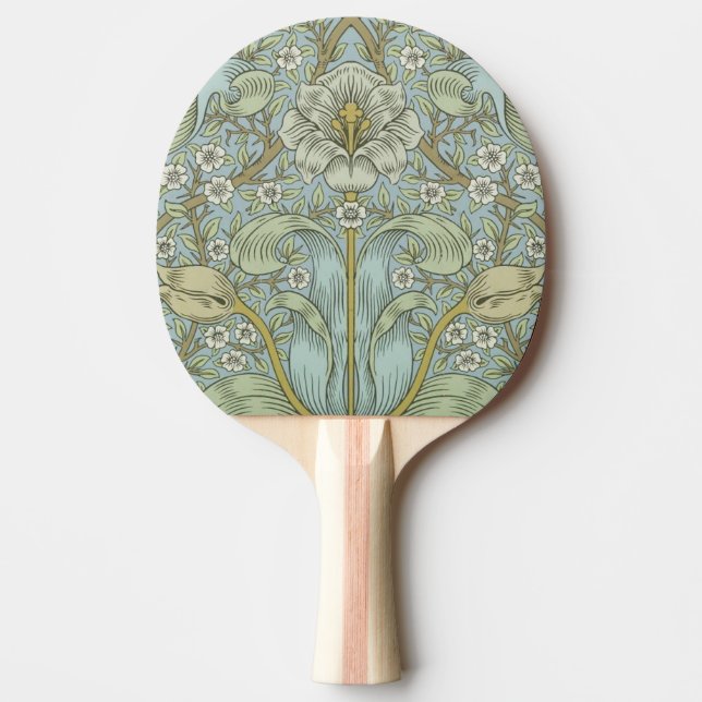 Raquete De Ping Pong William Morris Primavera Thicket: Floral Antiquado (Frente)