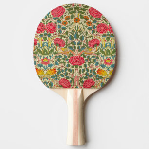 Raquete De Ping Pong William Morris Rosa Floral Chintz Rosa