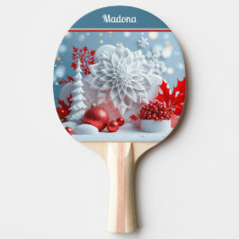 Raquete De Ping Pong Winter Blossom Composition