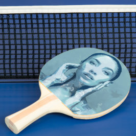 Raquete De Ping Pong "Woman in Blue"