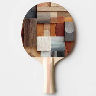 Raquete De Ping Pong Wood Block Art Ping Pong Paddle