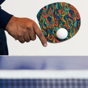 Raquete De Ping Pong Wool Topped paisley
