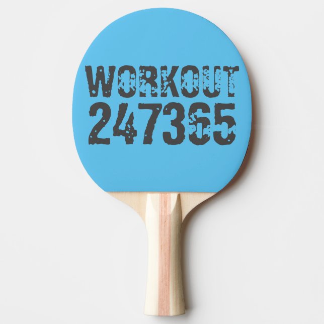 Raquete De Ping Pong Worn out and scratched text Workout 247365 blue (Frente)