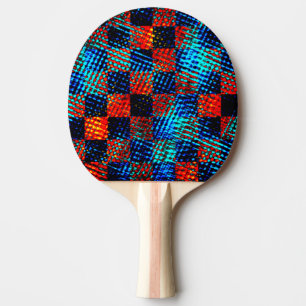 Raquete De Ping Pong Xº azul, laranja escuro, falso sujo