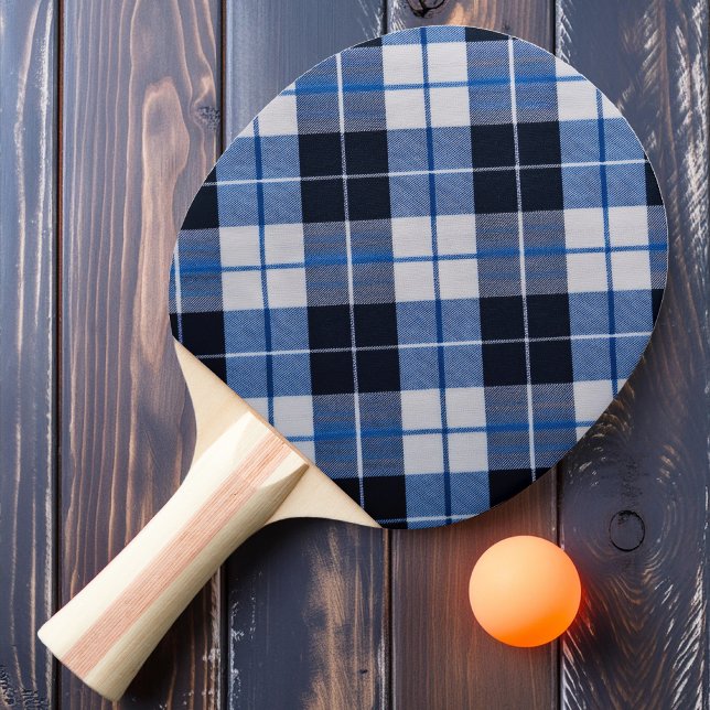 Raquete De Ping Pong Xadrez Azul Nublado (Criador carregado)
