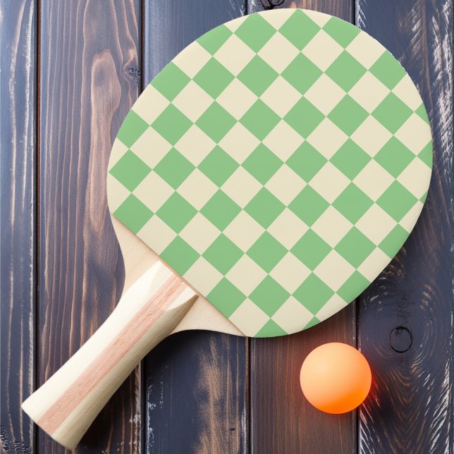 Raquete De Ping Pong Xadrez de Hortelã e Creme (Criador carregado)