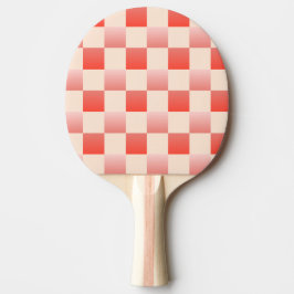 Raquete De Ping Pong Xadrez Gradiente Coral Pêssego