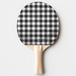 Raquete De Ping Pong Xadrez Verificada De Preto E Branco