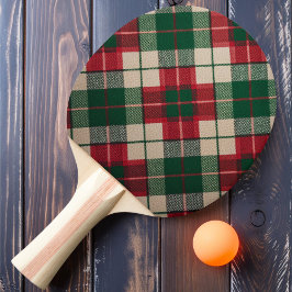Raquete De Ping Pong Xadrez Vermelho de Feriado