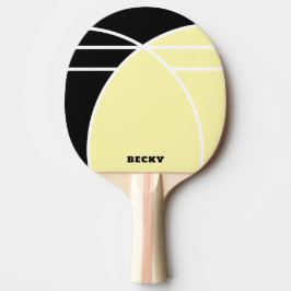 Raquete De Ping Pong Yellow and Black Personalized Ping Pong Paddle