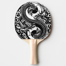 Yin Yang Dragão em Preto e Branco Personalizado
