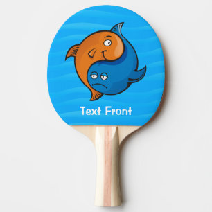 Raquete De Ping Pong Yin Yang Fish Cartoon