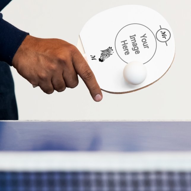 Raquete De Ping Pong Zebra com faixas negras torcidas (Insitu)