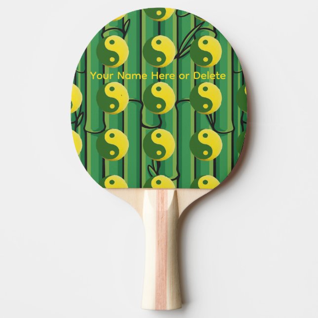 Raquete De Ping Pong Zen, Orgânico, Bambu, Bolas de Tênis de Mesa Ying  (Frente)