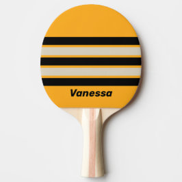 Raquete De Ping Pong Zumbido do Abelhão Retrô Através da Faixa com Nome