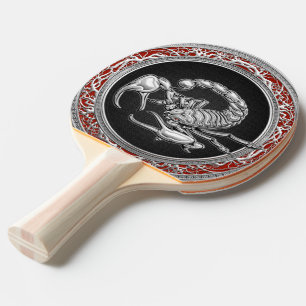 Raquete De Tênis De Mesa [310] Escorpião de Prata Sagrado a Preto