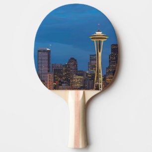 Raquete De Tênis De Mesa A agulha do espaço e o Seattle do centro