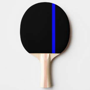 Raquete De Tênis De Mesa A linha azul-fina simbólica num decor preto
