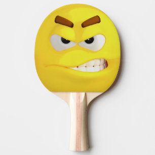 Raquete De Tênis De Mesa Angry Yellow Emoji