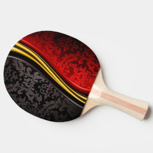 Raquete De Tênis De Mesa arte preta vermelha elegante do vetor