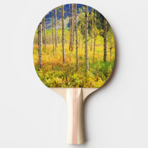 Raquete De Tênis De Mesa Árvores de Aspen no Outono nas Montanhas Rochosas