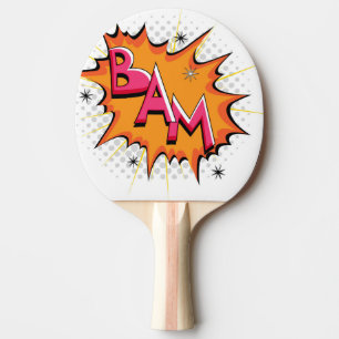 Raquete De Tênis De Mesa Bam de banda desenhada de pop!