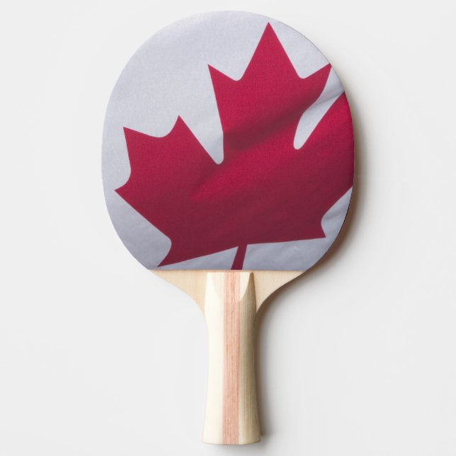 Raquete De Tênis De Mesa Bandeira Canadense. (Frente)
