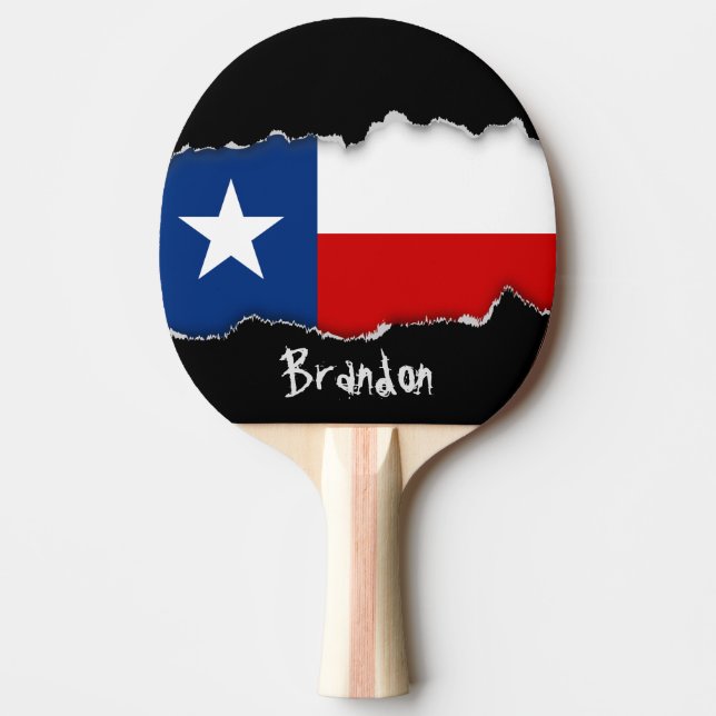 Raquete De Tênis De Mesa Bandeira clássica do estado de Texas (Frente)