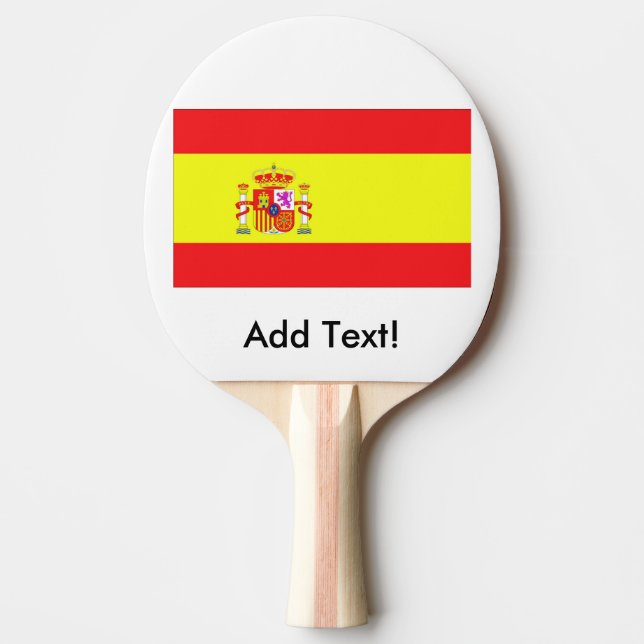 Raquete De Tênis De Mesa Bandeira da Espanha (Frente)