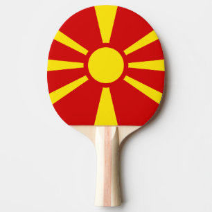 Raquete De Tênis De Mesa Bandeira da pá de Pong do sibilo de Macedónia